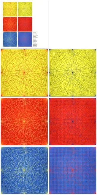 Lines in Color on Color to Specific Points on a Grid (set of 7),2007.136.277SL
