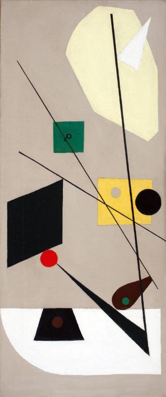 Slobodkina,Esphyr,Abstraction with Red Circle
