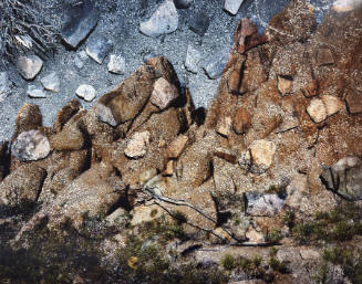 Tent-Camera Image on Ground: Boulders near Live Oak, Joshua Tree National Park, California