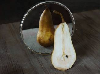 Half Pear and Mirror
