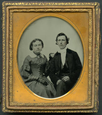 Portrait of unidentified woman and  man