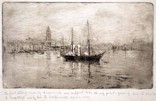 Duveneck,Frank,VenetianHarborwithShip,1993.29