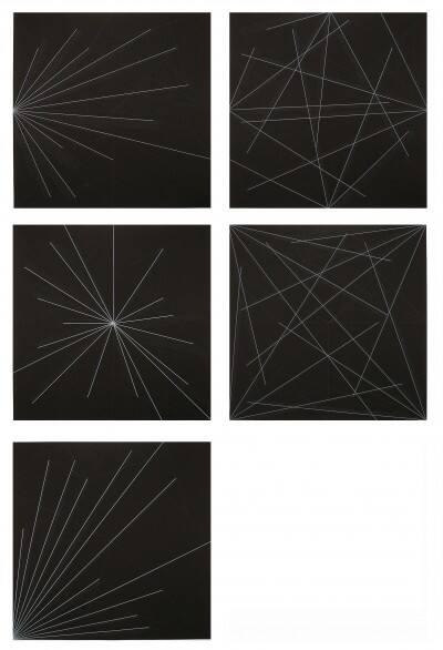 Lines to Specific Points (Set of 5),2007.136.178.1-.5SL