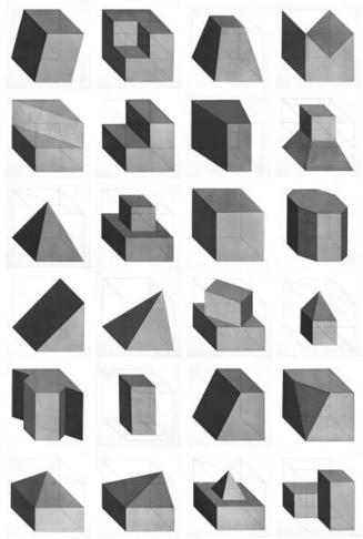 Forms Derived from a Cube (set of 24),2007.136.192SL