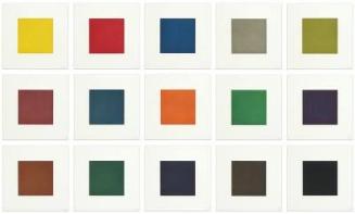 All One, Two, Three and Four Part Combinations of Grey, Yellow, Red and Blue (set of 15),2007.1…