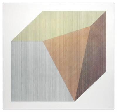 Isometric Form with Lines in Four Directions and Four Colors,2007.136.287SL