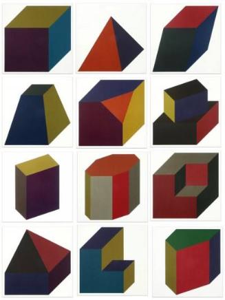 Forms Derived from a Cube, Color Superimposed (set of 12),2007.136.325SL