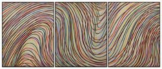 Wavy Lines on Gray (Triptych),2007.136.371SL