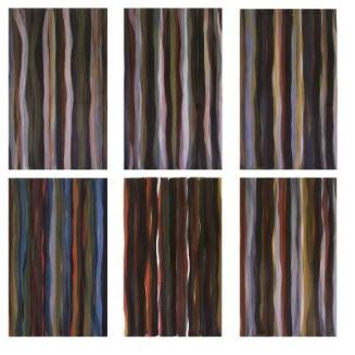 Brushstrokes in Different Colors in Two Directions (set of 6),2007.136.390.1-.6SL