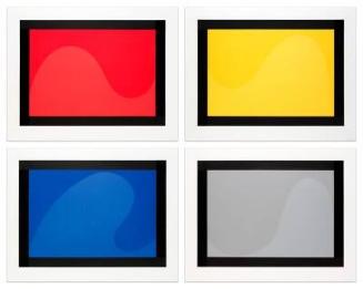 Irregular Forms (Flat and Glossy Colors) with Black Border,2007.136.454.1-.4SL