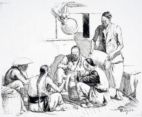 Eby,Kerr,[Seated Chinese men; one standingworking],1978.55.11LIC