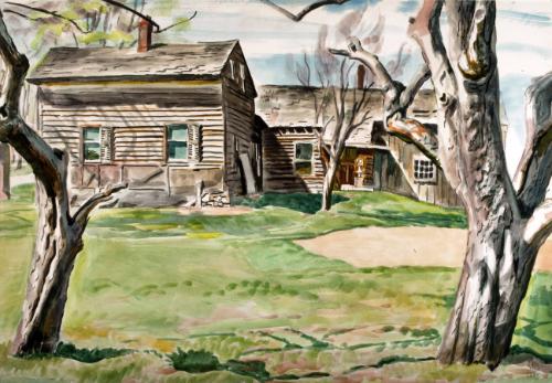 Burchfield,CharlesEphraim,OldHouseandAppleTrees,