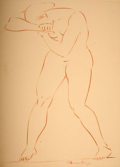 Demetrios,George,[Figure Standing, Head in Arm]