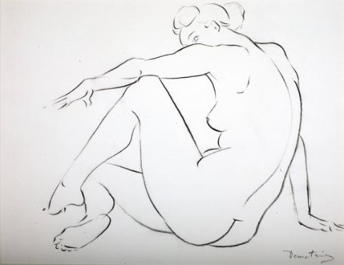 Demetrios,George,[Seated Figure, Profile View],1