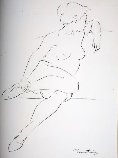 [Figure Seated on Couch]