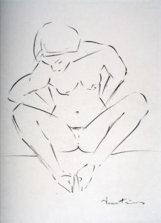 [Figure Seated, Hands Behind Back, Frontal View]
