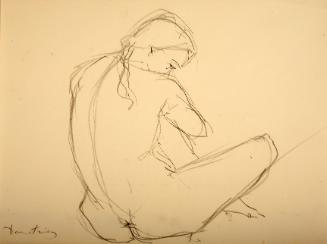 [Figure Seated, Rear View]