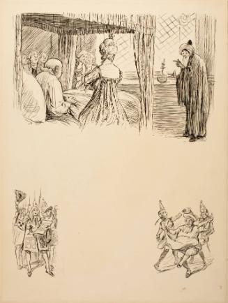Five Illustrations from an Unknown Story by Ellen Manly