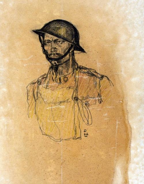 Dunn,Harvey,WWI Soldier,2002.79LIC