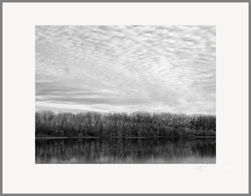 Clouds, Trees, River, November