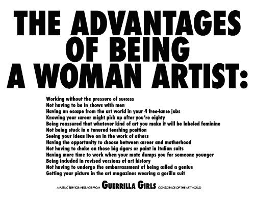 The Advantages of Being a Woman Artist