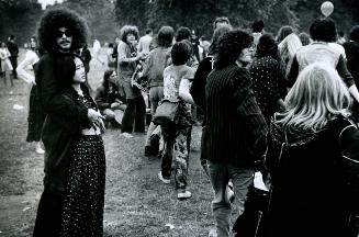 At a rock festival in Hyde Park, London, England