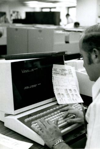 Once the laser beam scanned the records, the information is coded on a screen and a print-out is tracked of all persons who are registered in the archives with similar fingerprint descriptions, NYC