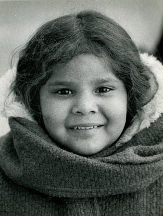 Portrait of smiling girl, New York City