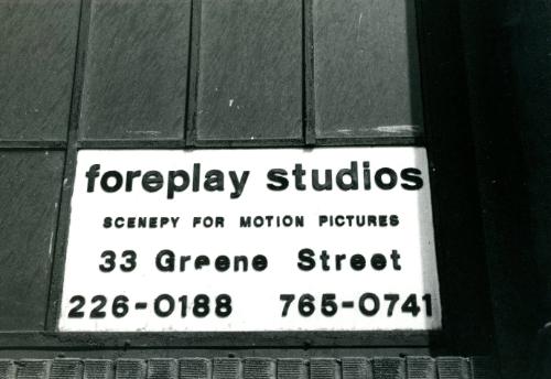 Foreplay studio sign, New York City