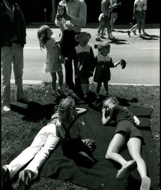 Children on blanket