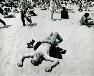 Sun Bathing on Beach, Los Angeles