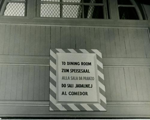 Sign for Dining Hall, Ellis Island, NY