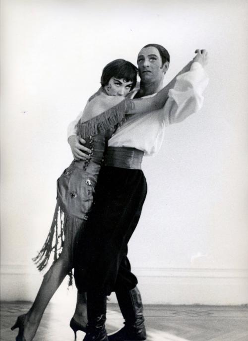 Thom Malinaro and Michele Burke from the cast of "The Boyfriend," off-Broadway Revival, New York