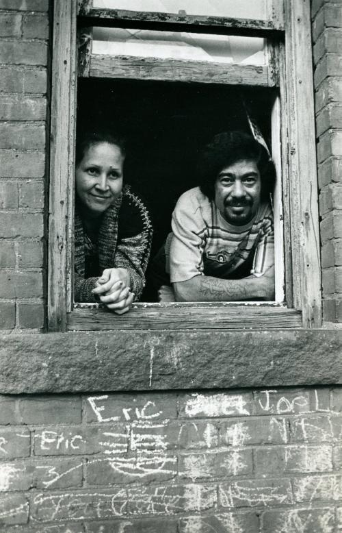 Couple in Window on Park Street