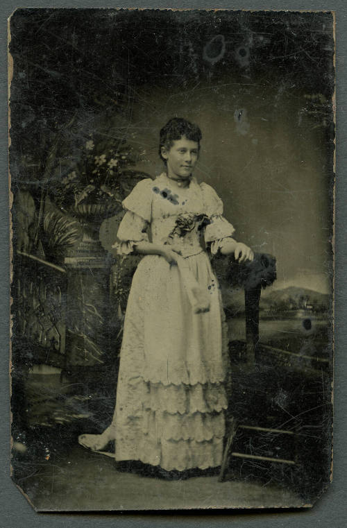 Unidentified Woman in White Dress