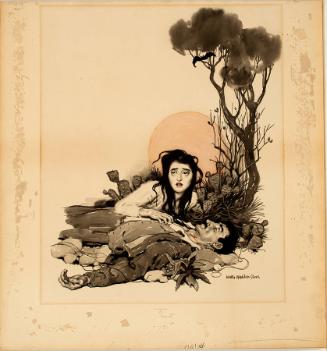 Woman Grieving over the Death of the Man