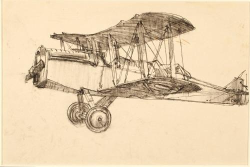 Townsend,HarryEverrett,Untitled(SketchOfWW2Bipla