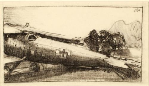 Townsend,HarryEverrett,Untitled(SketchOfWW2Plane