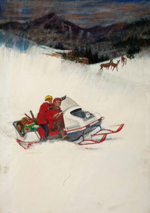 Beecham,Thomas,TwoMenEvinrude,Snowmobile,2014.13.3LIC