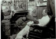 Solon Borglum with his dog Mikey